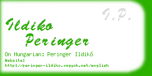 ildiko peringer business card
