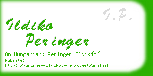 ildiko peringer business card